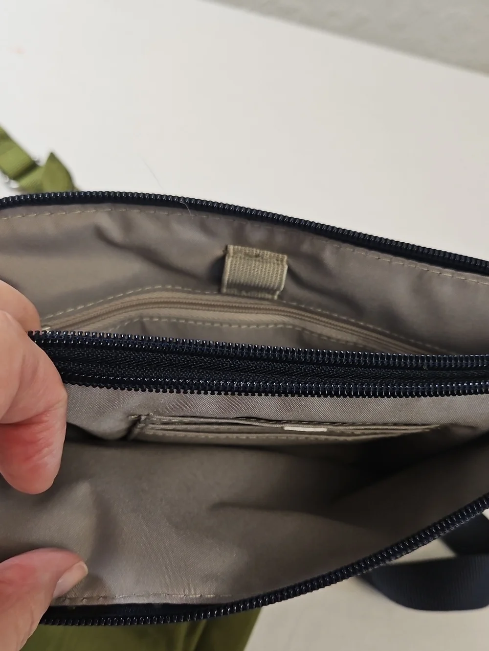 Baggallini set of 2 Crossbody Shoulder Bags - Olive Green & Black